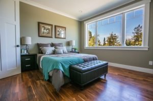 Contemporary Master Bedroom with Crown molding