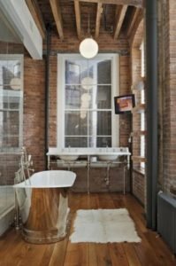 wooden-floor-industrial-bathroom-ideas