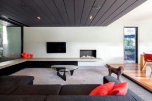 black-and-white-modern-living-room-combo