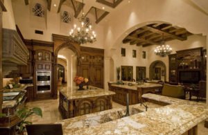 beautiful-mediterranean-kitchen-with-high-ceilings-yellow-river-granite-counters