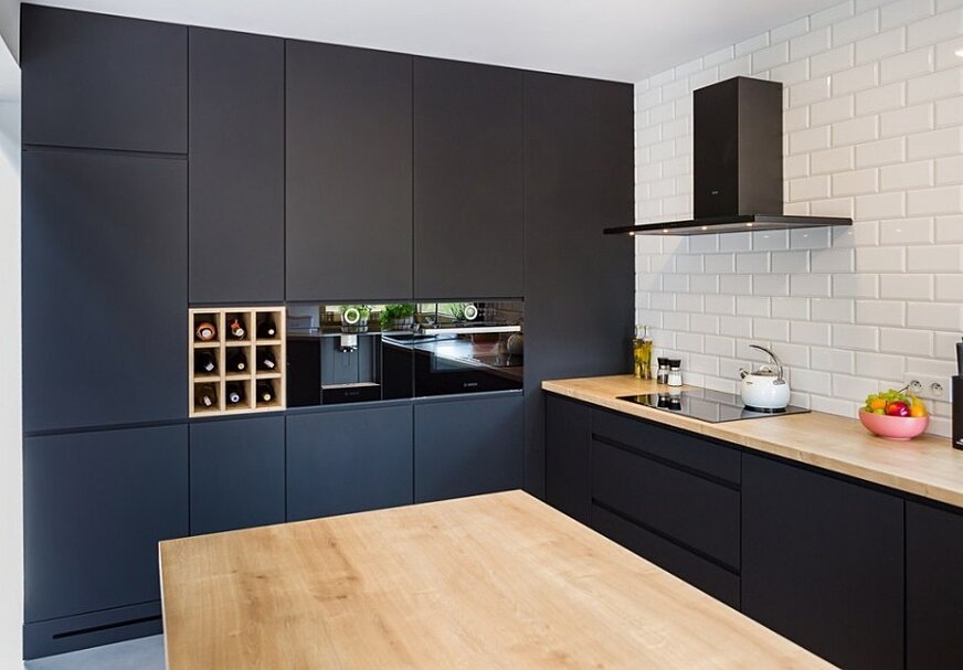 matte-black-kitchen-cabinets